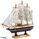 Collector's Model Decorative Sailing Ship Black & White 21x21cm image 1