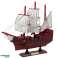 Collectible Model Decorative Sailing Ship Red 24x23cm image 1