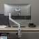 Aluminum Monitor Mount with Gas Spring Ergo Office, Dual Arm, VESA 75x75/100x100, 17&quot; - 32&quot;, 10 kg Silver. ER 447 image 1