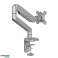 Aluminum Monitor Mount with Gas Spring Ergo Office, Dual Arm, VESA 75x75/100x100, 17&quot; - 32&quot;, 10 kg Silver. ER 447 image 4