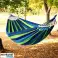 DOUBLE HAMMOCK FOR 2 PEOPLE XXL GARDEN SWING BAR + COVER ROPES image 3