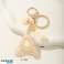 Sleutelhanger LETTER " J" Witgouden stenen met hart BRL329J foto 2
