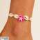 2-in-1 Armband für Fuß und Hand, an einer Schnur, MUSCHELN und HAWAIIAN FLOWER B542F Bild 4