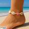 2-in-1 Armband für Fuß und Hand, an einer Schnur, SHELLS und STARFISH B543R Bild 1