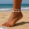 2-in-1 Fußarmband SHELLS an einer Schnur, Seestern PEARLS B544 Bild 1