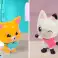 Figuras de casa de gatos gabi película de dos paquetes fotografía 3