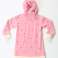 Sudadera con capucha de vestir de algodón suave rosa conejito para niña fotografía 3