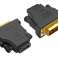 HD6 Adapter HDMI-aansluiting dvi-stekker goud foto 1