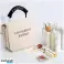Elegante faltbare Kosmetiktasche mit Henkel, creme KS153K Bild 4