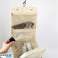 Elegante faltbare Kosmetiktasche mit Henkel, creme KS153K Bild 2