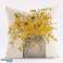 Funda de almohada de lino 45 x 45 cm con estampado RAMO DE FLORES POD237 fotografía 1