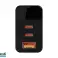 76 030# Väggladdare usb-uttag cx2 pd 65w gan svart bild 2