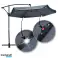 Sonnenschirm mit SOLAR LED-Beleuchtung, Arm und Rüsche, graphit 3,5 m. OGP11SZ Bild 3