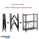 MaxRack™ mobil sammenklappelig opbevaringshylde i metal (3 niveauer) ~ maxrack | Reol på hjul | Hjem arrangør billede 4