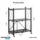 MaxRack™ mobil sammenklappelig opbevaringshylde i metal (3 niveauer) ~ maxrack | Reol på hjul | Hjem arrangør billede 3