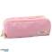 School Pencil Case Two Compartments Front Pocket Pink 23x9 cm image 3