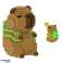 3D Capybara Byggeklodser med Grøn Rygsæk 1606el. billede 2
