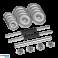 Cast iron chrome dumbbells adjustable in a case with a bar. set 15kg REBEL ACTIVE image 2
