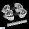 Cast iron chrome dumbbells adjustable in a case with a bar. set 30kg REBEL ACTIVE image 1