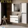 Various bathroom furniture 4 pieces incl. ceramic washbasin LED lighting image 1