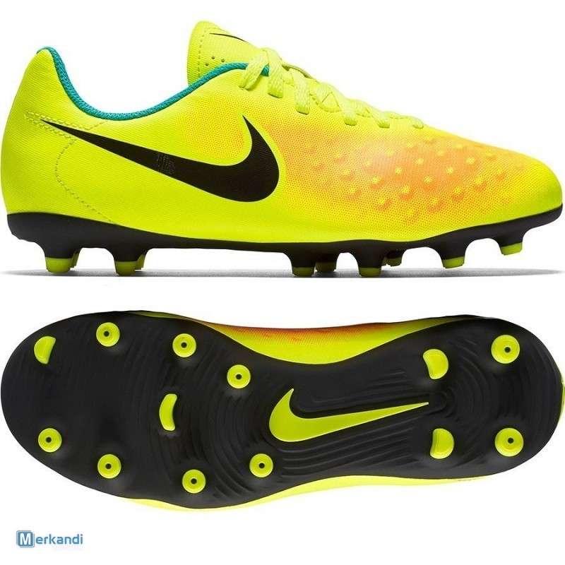 Nike Magista Ola II FG Yellow/Black/Orange Junior Soccer Shoes 