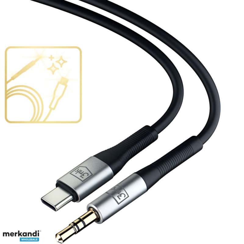 3mk AUX-adapterkabel USB C-kontakt 3 5mm 100cm adapter - Polen, Ny - engros  plattform