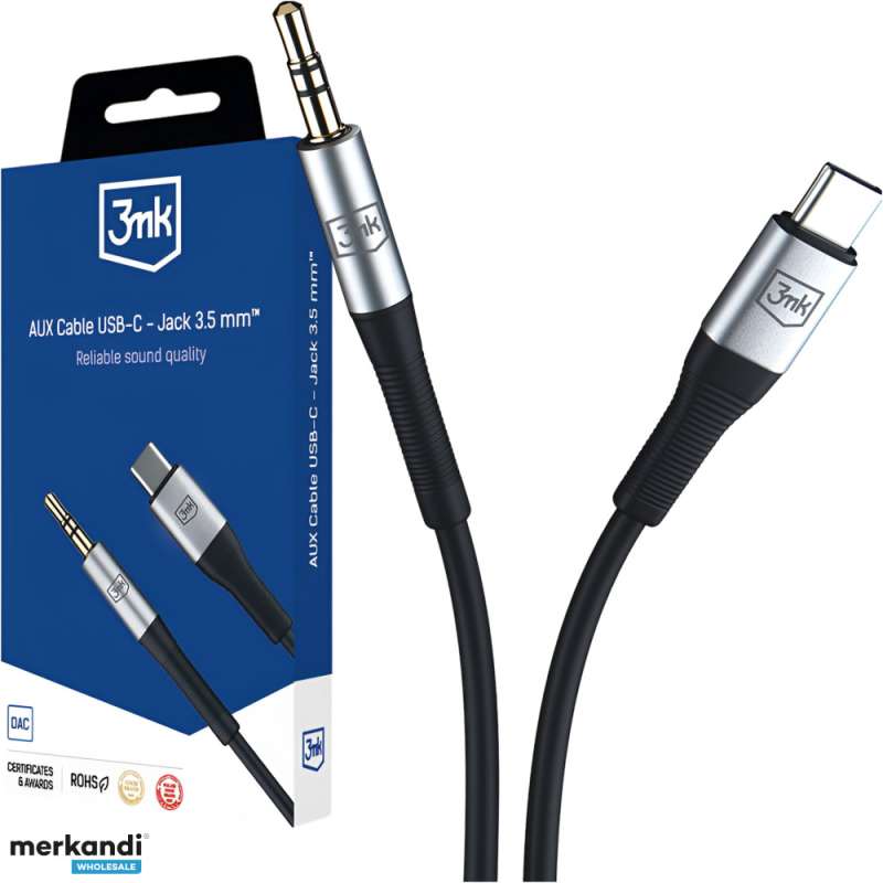 3mk AUX-adapterkabel USB C-kontakt 3 5mm 100cm adapter - Polen, Ny - engros  plattform