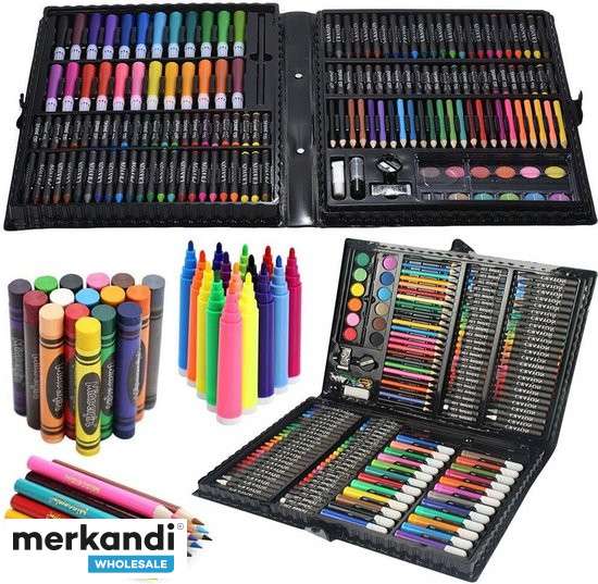 Set de dessin XXL 208 pièces - boîte à dessin comprenant des crayons de  couleur, aquarelle, wasco - étui à dessin robuste - dessin pour enfants et  adultes - Pays-Bas, Produits Neufs 