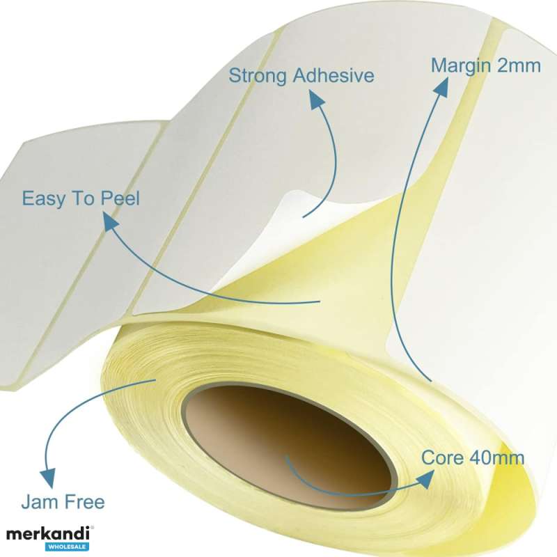 Etichette adesive termiche da 40×28 mm 5000 pezzi/5 rotoli Etichette  adesive da 40 mm Etichette adesive termiche per stampante / etichettatrice  per ufficio multiuso, 4×2 - Italia, Nuova - Piattaforma all'ingrosso