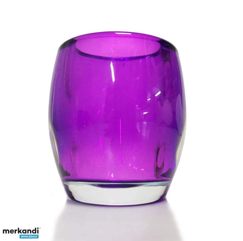 Purple Bolsius glass oval candle holders/tea light holders - Netherlands,  New - The wholesale platform