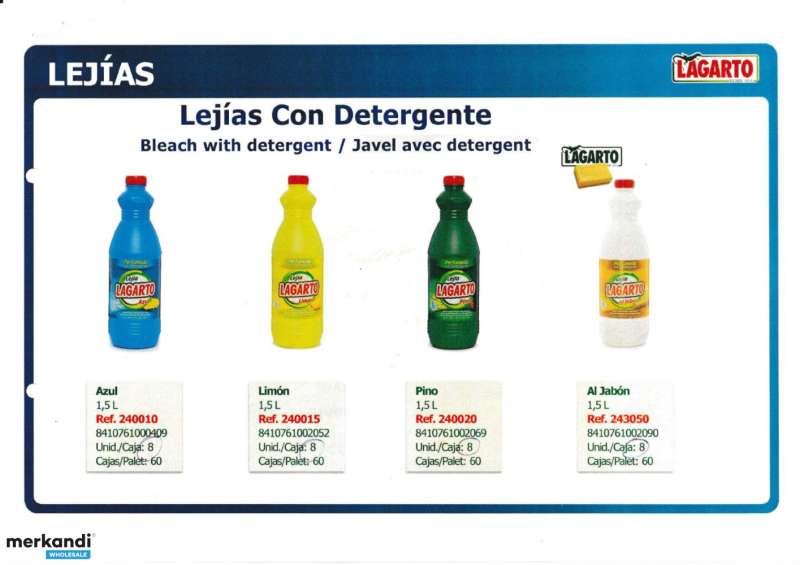 LEJIA CON DETERGENTE LAGARTO PINO BOTELLA DE 1,5 L