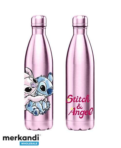 Botella de agua aluminio Stitch & Angel 