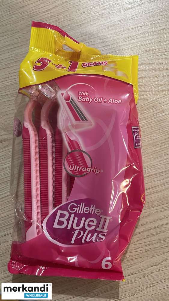 Gillette Blue II Plus 6 Pezzi Rasoi usa e getta rosa - Polonia, Nuova -  Piattaforma all'ingrosso