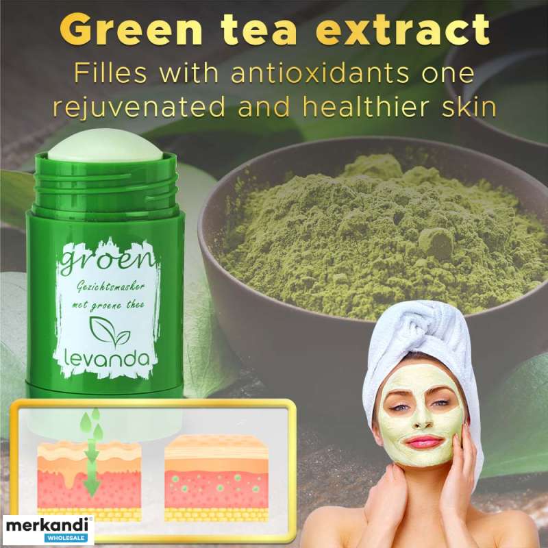 masque facial nettoyant et nourrissant composé d'un masque au thé vert ...